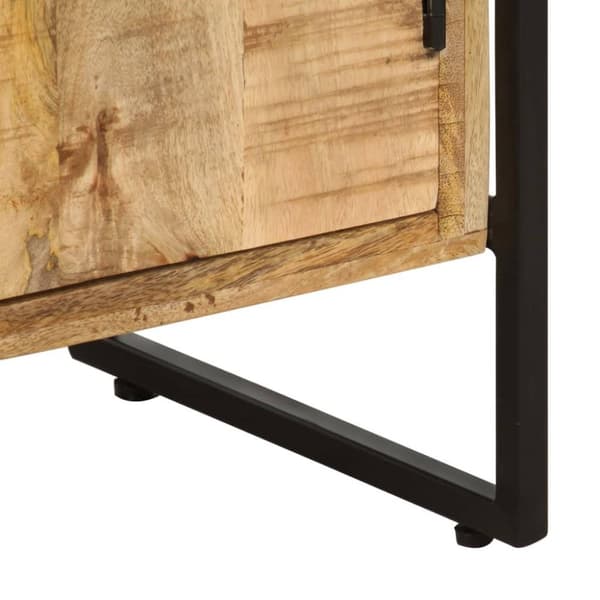 vidaXL Bokhylla med 4 hyllor 80x30x180 cm grovt mangoträ