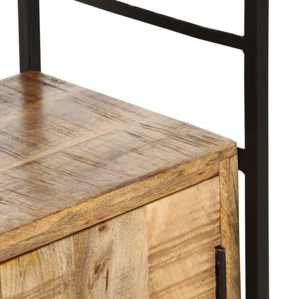 vidaXL Bokhylla med 4 hyllor 80x30x180 cm grovt mangoträ