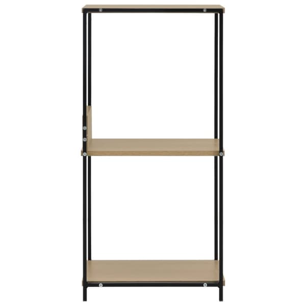 vidaXL Liten rett bokhylle svart eik 33,5x39,6x79,7 cm konstruert tre