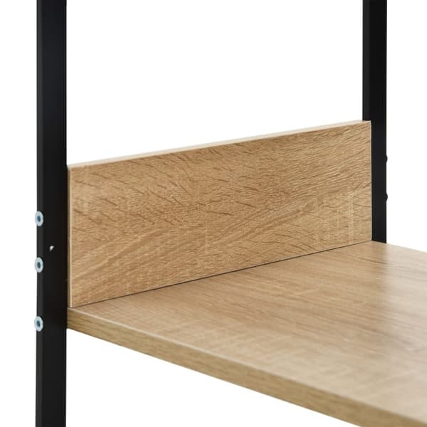 vidaXL Liten rett bokhylle svart eik 33,5x39,6x79,7 cm konstruert tre
