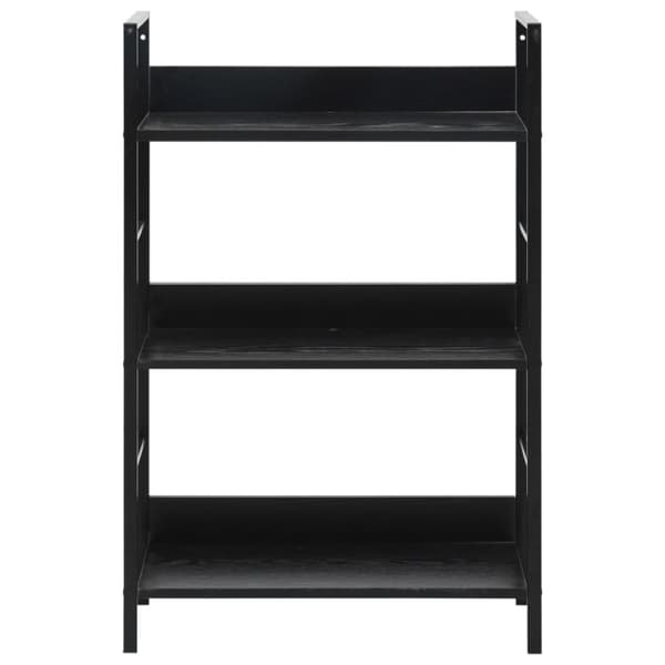 vidaXL Bokhylle 3 lag svart 60x27,6x90,5 cm konstruert tre