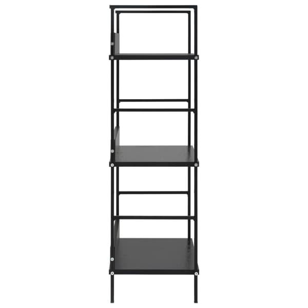 vidaXL Bokhylle 3 lag svart 60x27,6x90,5 cm konstruert tre