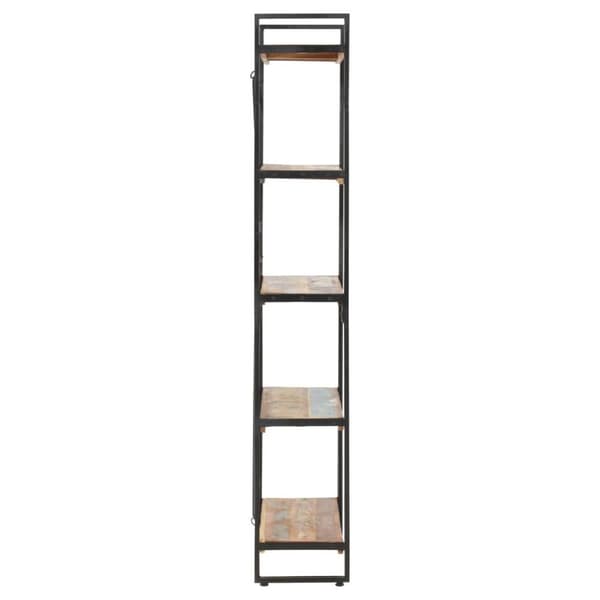 vidaXL Bokhylle 5 etasjer 140x30x180 cm gjenvunnet heltre