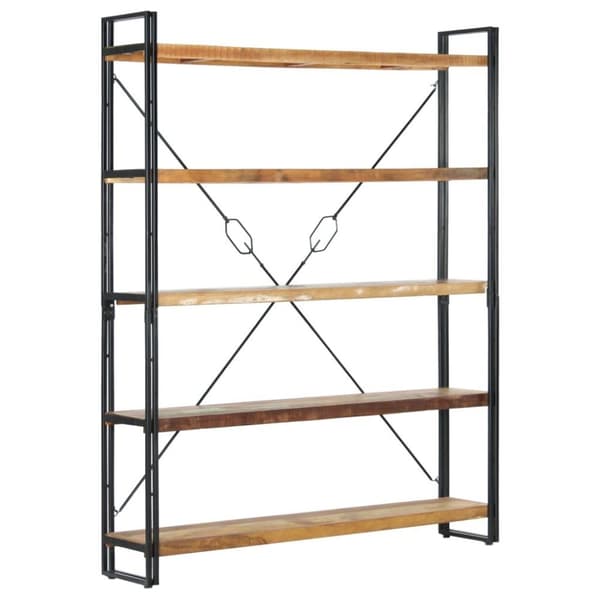 vidaXL Bokhylle 5 etasjer 140x30x180 cm gjenvunnet heltre