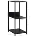 Miniatyrbilde 6 av 7: vidaXL Liten rett bokhylle svart 33,5x39,6x79,7 cm konstruert tre