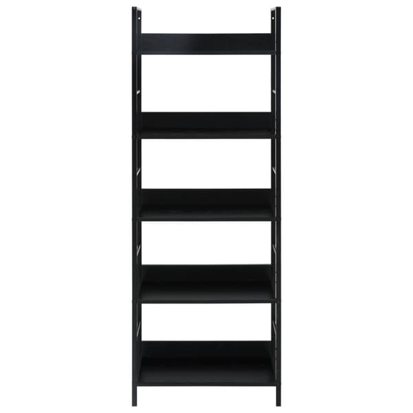 vidaXL Bokhylle 5 lag svart 60x27,6x158,5 cm konstruert tre