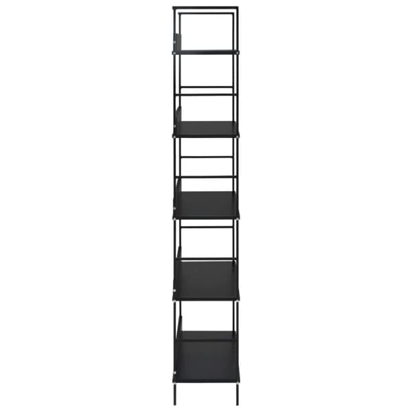 vidaXL Bokhylle 5 lag svart 60x27,6x158,5 cm konstruert tre