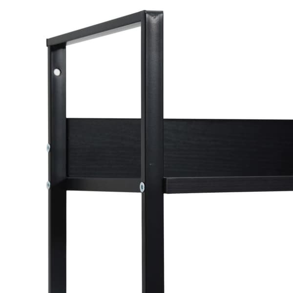 vidaXL Bokhylle 5 lag svart 60x27,6x158,5 cm konstruert tre