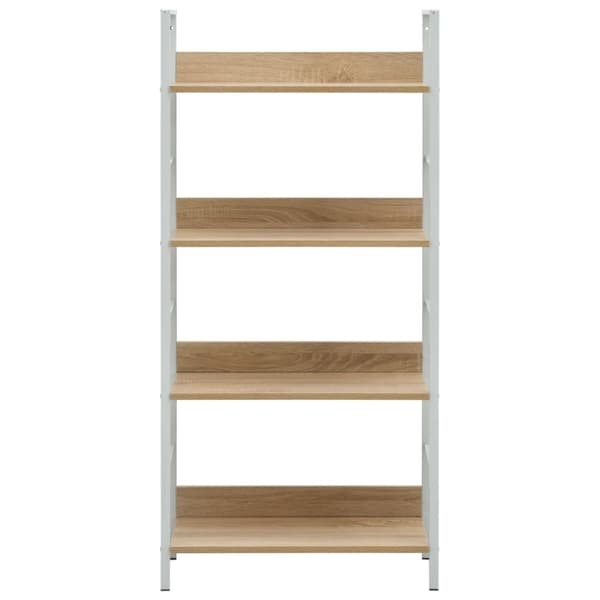 vidaXL Bogreol/reol 60x27,6x124,5 cm 4 hylder konstrueret træ egetræsfarve change