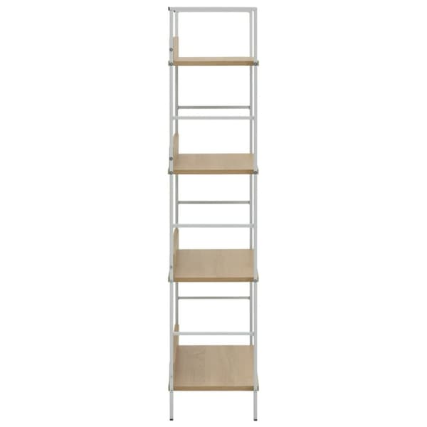 vidaXL Bogreol/reol 60x27,6x124,5 cm 4 hylder konstrueret træ egetræsfarve change