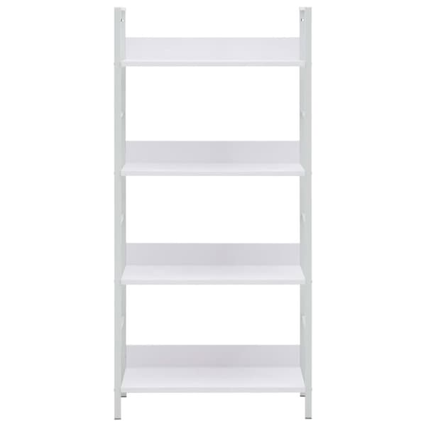 vidaXL Bogreol/reol med 3 hylder 60x27,6x124,5 cm konstrueret træ hvid change