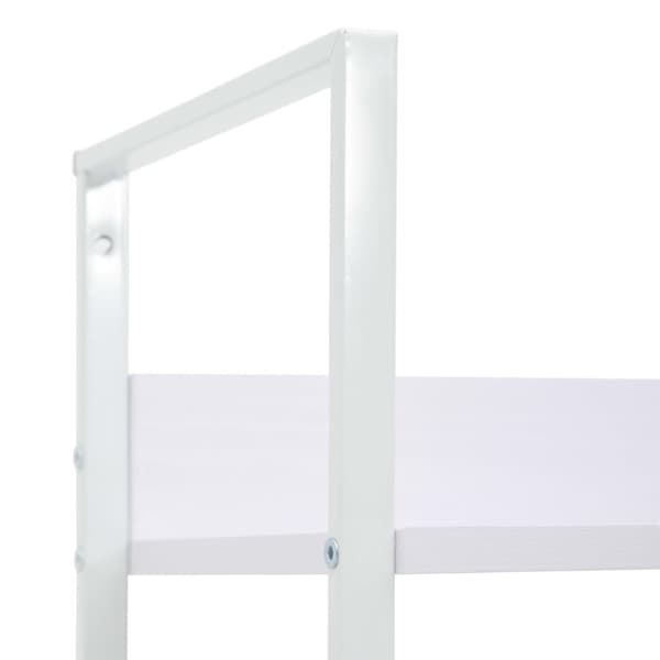 vidaXL Bogreol/reol med 3 hylder 60x27,6x124,5 cm konstrueret træ hvid change