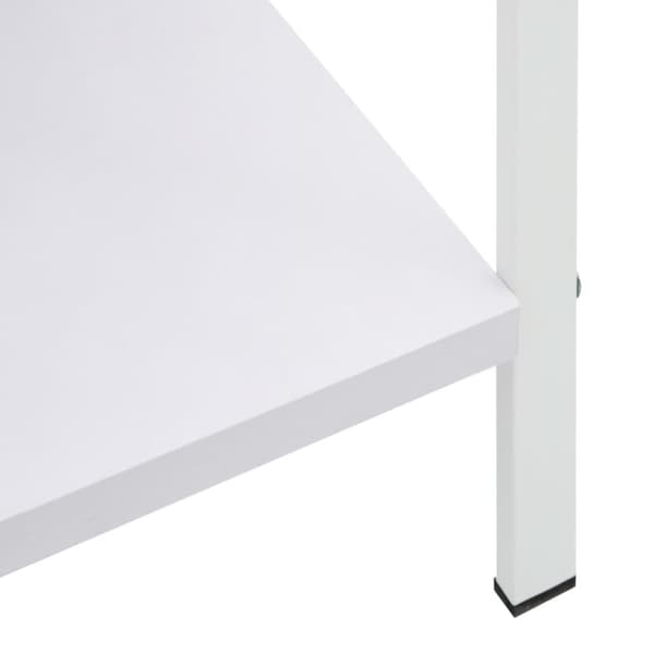 vidaXL Bogreol/reol med 3 hylder 60x27,6x124,5 cm konstrueret træ hvid change