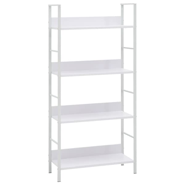 vidaXL Bogreol/reol med 3 hylder 60x27,6x124,5 cm konstrueret træ hvid change