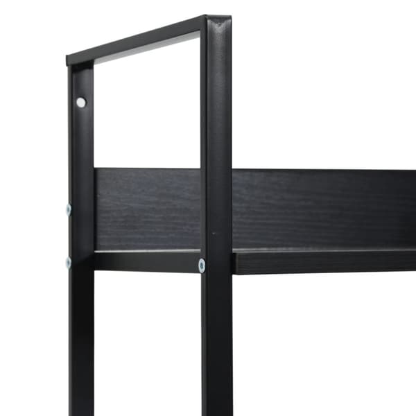 vidaXL Bokhylla 4 hyllplan svart 60x27,6x124,5 cm konstruerat trä