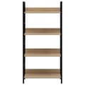 Miniatyrbilde 3 av 7: vidaXL Bokhylle 4 lag eik 60x27,6x124,5 cm konstruert tre