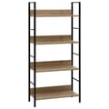 Miniatyrbilde 1 av 7: vidaXL Bokhylle 4 lag eik 60x27,6x124,5 cm konstruert tre