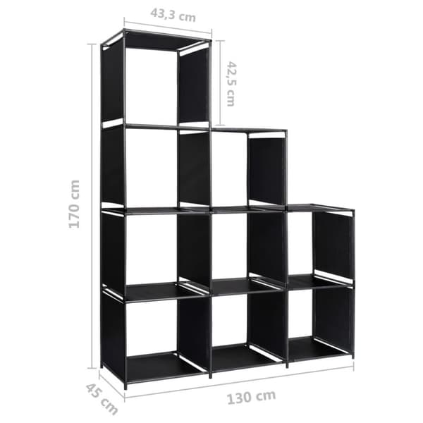 vidaXL Trappehylle 130x45x170 cm stoff