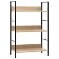 Miniatyrbillede 1 af 7: vidaXL Bogreol/reol med 3 hylder 60x27,6x90,5 cm konstrueret træ egetræ change