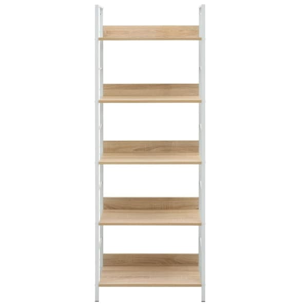 vidaXL Bogreol/reol 60x27,6x158,5 cm 5 hylder konstrueret træ egetræsfarvet change