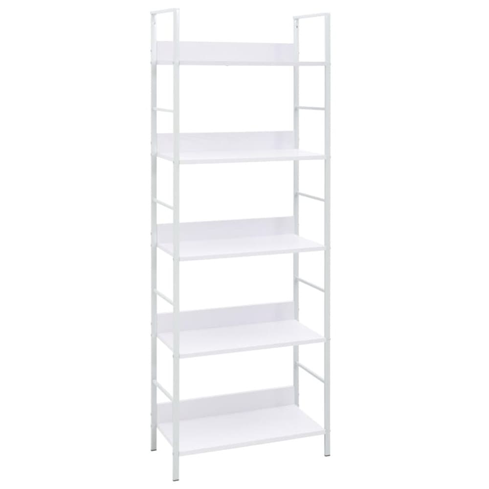 vidaXL Bokhylla 5 hyllplan vit 60x27,6x158,5 cm spånskiva