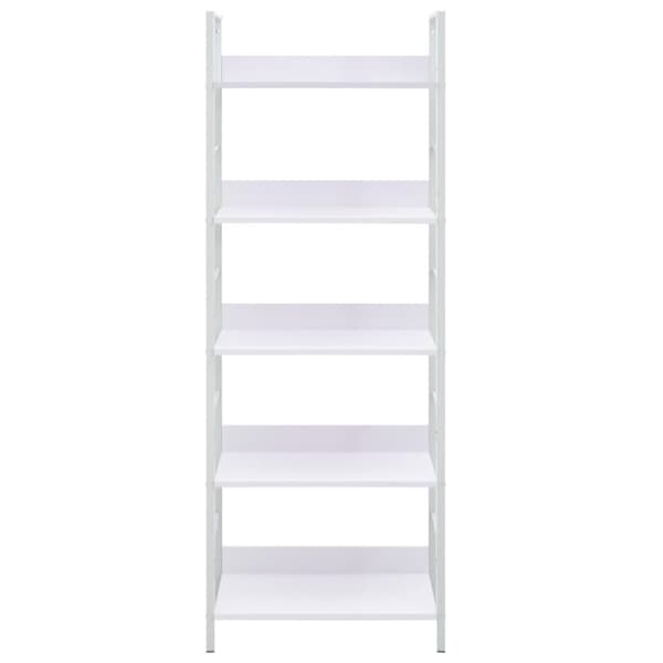 vidaXL Bogreol/reol med 5 hylder 60x27,6x158,5 cm konstrueret træ hvid change