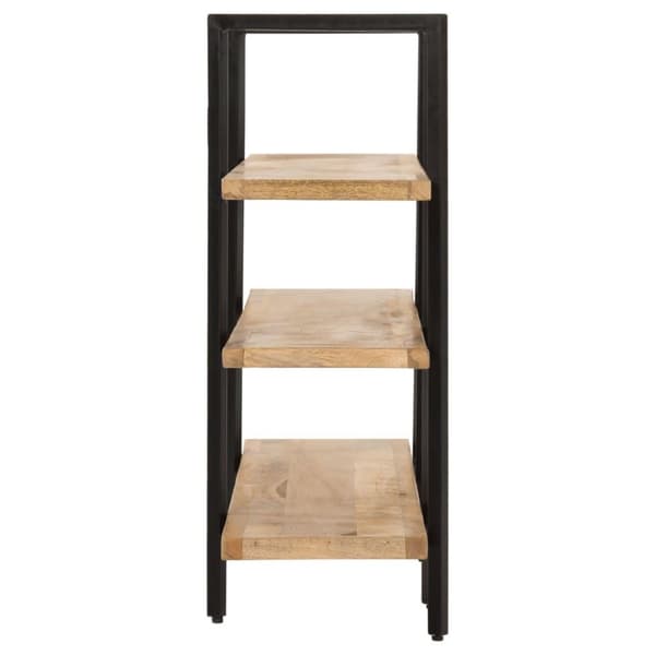 vidaXL Bogreol/reol med 3 hylder 160x31x80 cm massivt mangotræ change