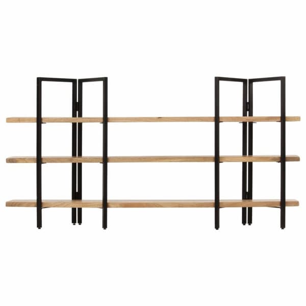 vidaXL Bogreol/reol med 3 hylder 160x31x80 cm massivt mangotræ change