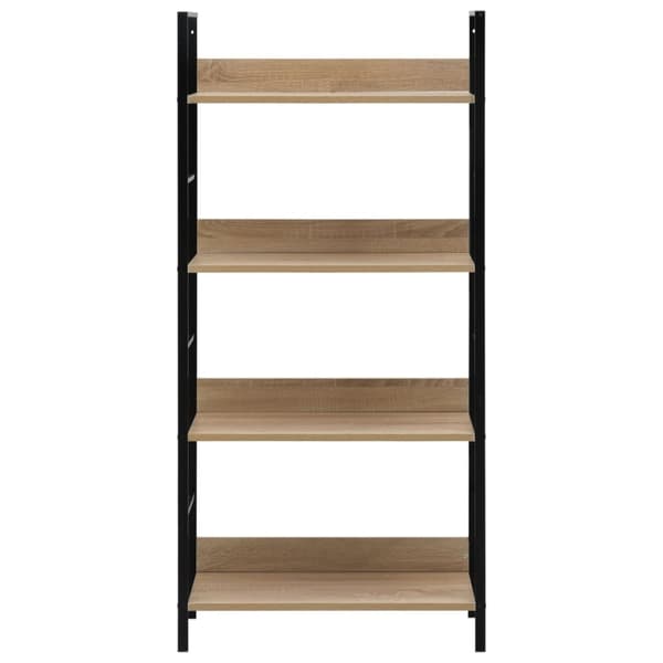 vidaXL Bogreol/reol 60x27,6x124,5 cm 4 hylder konstrueret træ egetræsfarve change