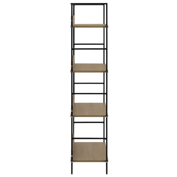 vidaXL Bogreol/reol 60x27,6x124,5 cm 4 hylder konstrueret træ egetræsfarve change