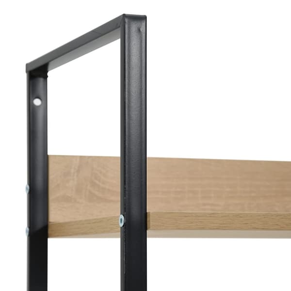 vidaXL Bogreol/reol 60x27,6x124,5 cm 4 hylder konstrueret træ egetræsfarve change