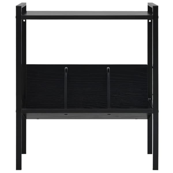 vidaXL Bogreol/reol med 2 hylder 52x28x59 cm konstrueret træ sort change