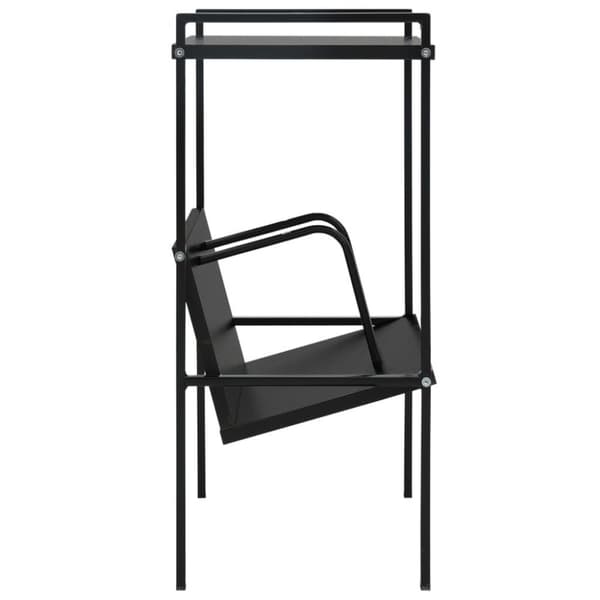 vidaXL Bogreol/reol med 2 hylder 52x28x59 cm konstrueret træ sort change