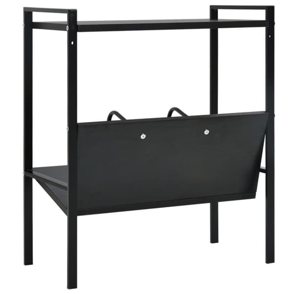 vidaXL Bogreol/reol med 2 hylder 52x28x59 cm konstrueret træ sort change