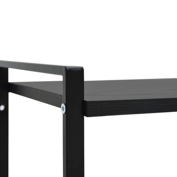 vidaXL Bogreol/reol med 2 hylder 52x28x59 cm konstrueret træ sort change