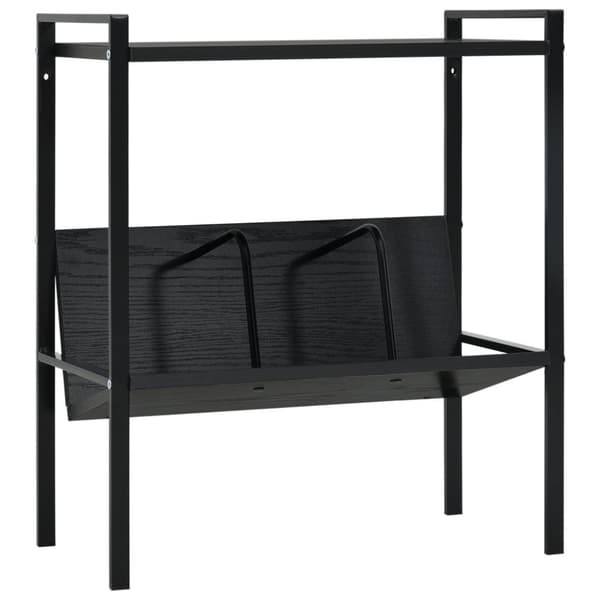 vidaXL Bogreol/reol med 2 hylder 52x28x59 cm konstrueret træ sort change