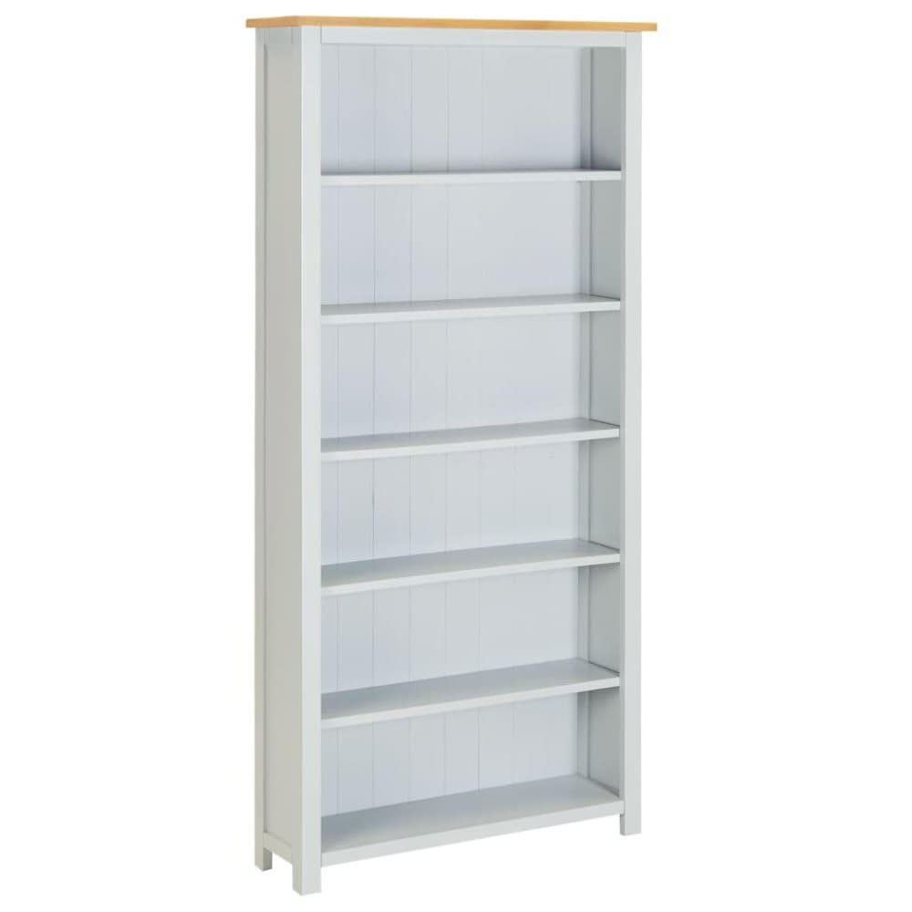 vidaXL 6-kerroksinen kirjahylly 80x22,5x170 cm täysi tammi