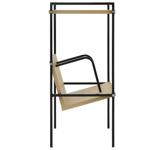 vidaXL Bogreol/reol 2 hylder 52x28x59 cm spånplade sort og egetræ change
