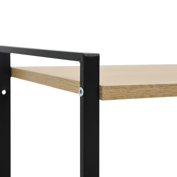 vidaXL Bogreol/reol 2 hylder 52x28x59 cm spånplade sort og egetræ change