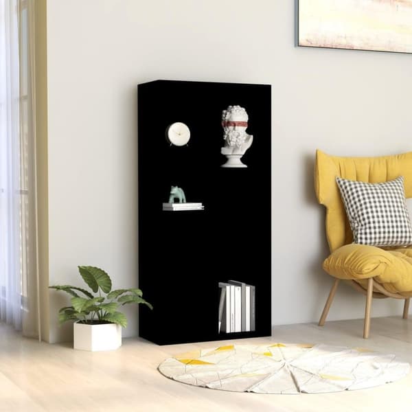 vidaXL bogreol 50x25x106 cm konstrueret træ sort
