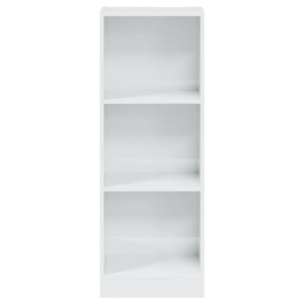 vidaXL Bogreol/reol med 3 hylder 40x24x109 cm konstrueret træ hvid højglans change