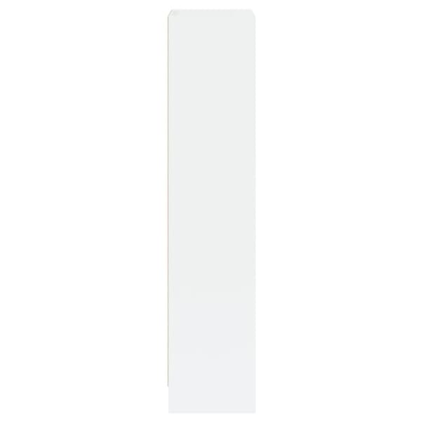 vidaXL Bogreol/reol med 3 hylder 40x24x109 cm konstrueret træ hvid højglans change