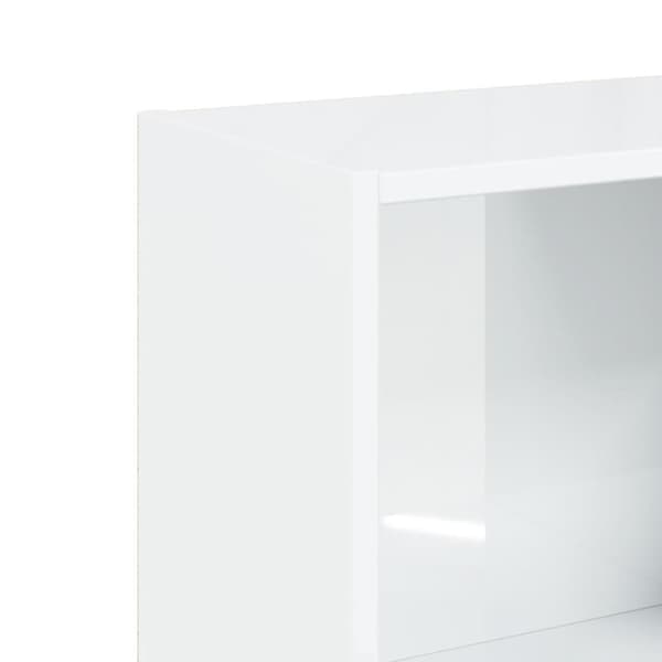 vidaXL Bogreol/reol med 3 hylder 40x24x109 cm konstrueret træ hvid højglans change