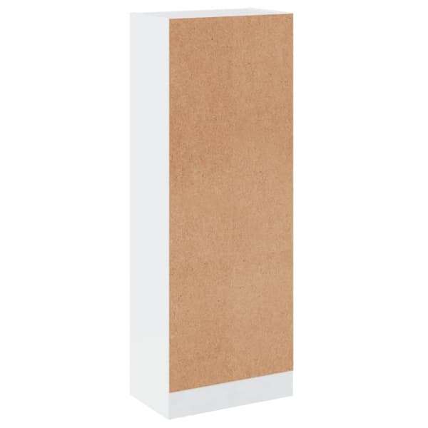 vidaXL Bogreol/reol med 3 hylder 40x24x109 cm konstrueret træ hvid højglans change