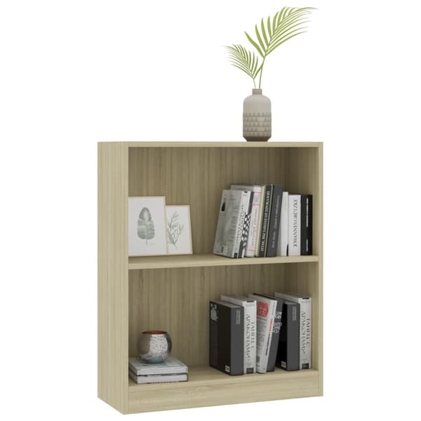 vidaXL Bogreol/reol 60x24x76 cm konstrueret træ sonoma-egetræsfarvet change