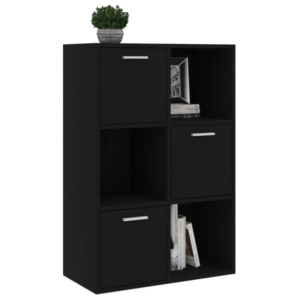 vidaXL opbevaringsreol 60 x 29,5 x 90 cm spånplade sort