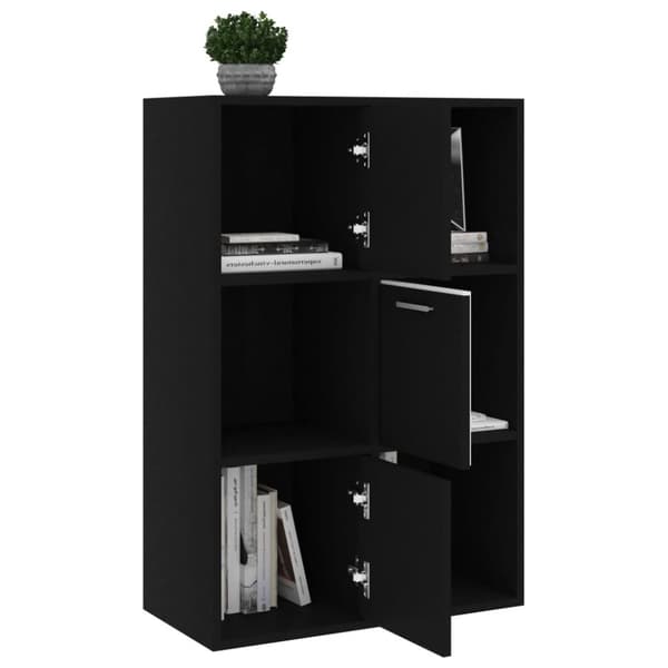 vidaXL opbevaringsreol 60 x 29,5 x 90 cm spånplade sort