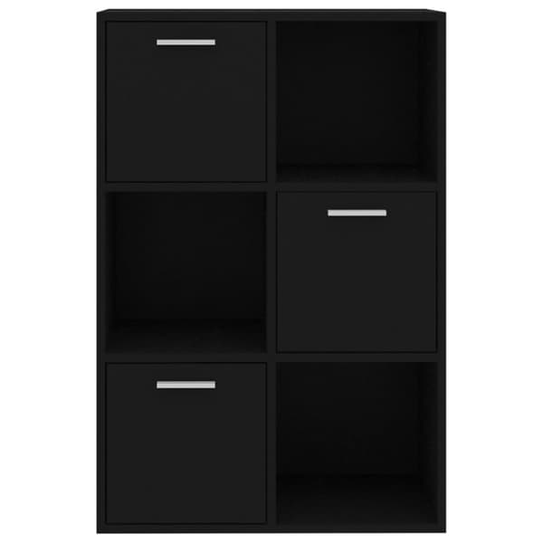 vidaXL opbevaringsreol 60 x 29,5 x 90 cm spånplade sort