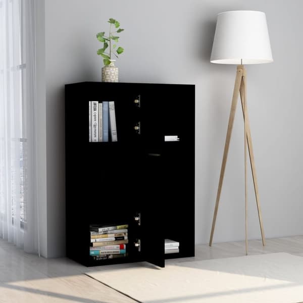 vidaXL opbevaringsreol 60 x 29,5 x 90 cm spånplade sort