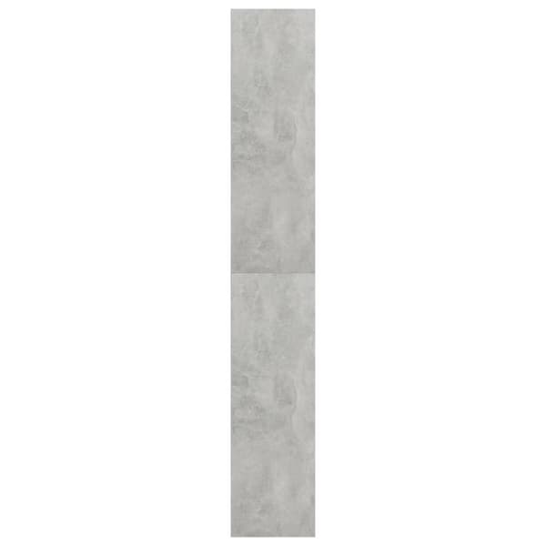 vidaXL Bogreol/reol med 5 hylder 80x30x189 cm konstrueret træ betongrå change